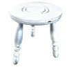 Stool Vintage French Traditional Painted White But Worn Milking Stool Small Chair Stand Turned Leg Plinth Seating Tabouret c1960-70's