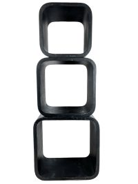 Vintage Set Small Trio Black Stool Table Chair Seat Side Stand Flower Pot Ornament Display Shelf Prop Tabouret circa 1980-90's