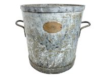 Vintage French LP Demi Hectolitre Large Metal Grain Wheat Barley Mill Measuring Measure Bucket Industrial Agricultural c1950-1960's