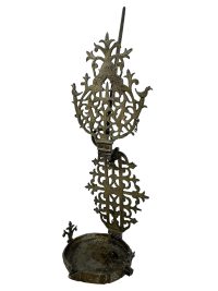 Antique Moroccan Oil Lamp Decorative Ornament Decor Design Metal Lighting Display c1910-20’s 2