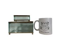 Alternative view of Vintage French Heavy Glass Box Boxes Pair Jewellery Display Jewelry Catch-All circa 1970-80's