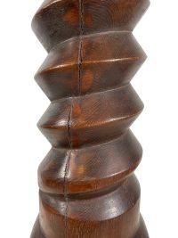 Alternative view of Vintage French Screw Stand Plinth Wine Press Style Leg Tall Plinth Table Wooden Wood Flower Pot Ornament Display Tabouret c1960-70's