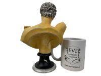 Alternative view of Vintage Greek Hermes Plaster Bust Head Torso Small Ornament Figurine Display Gift Faded Weathered Damaged c1970-80's