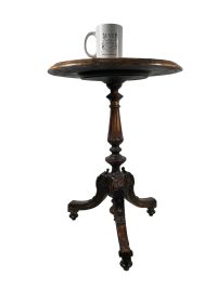 Alternative view of Vintage French Small Wooden Wood Side Table Stand Plinth Flower Pot Ornament Display Rustic Rural Worn circa 1950's