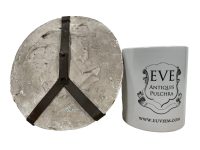 Alternative view of Antique French Plaster Bust Plaque Relief Male Head Dated & Signed F Gurillog Pouillet c1918's