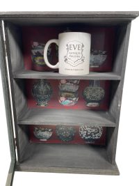 Alternative view of Vintage French Wooden Glass Fronted And Shelf Display Cabinet Vertical Curio Curiosity Wall Mounted circa 2000