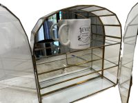 Alternative view of Vintage French Glass Brass Metal Cabinet Display Box Transparent Jewelry Jewellery Trinket Ornament Mirror circa 1980's