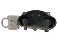 Alternative view of Vintage French Saunier Duval & Co Paris Metal Kitchen Sink Bathroom Hot Cold Froid Chaud Faucet Water Tap Faucet Plumbing Taps c1930s