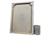 Alternative view of Vintage French "The Circular" Acrylic Painting On Canvas Wall Decor Decoration Pour Orange Drip Splatter by John Francis c2000's