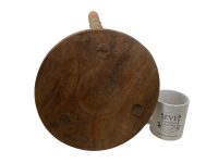 Alternative view of Vintage French Wooden Bobbin Leg Milking Stool Chair Seat Table Farm Circular Shaped Seat Plant Rest Stand Plinth Tabouret c1970's