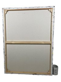 Alternative view of Vintage French "Pour" Acrylic Painting On Canvas Wall Decor Decoration Grey Drip Splatter by John Francis c2000's