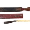 Vintage English Sheffield Shaving Blade Cut Throat Razor Leather Sharpener Cleaner Case circa 1940-50's