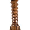 Vintage French Screw Stand Plinth Wine Press Style Leg Tall Plinth Table Wooden Wood Flower Pot Ornament Display Tabouret c1960-70's
