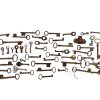 Antique Vintage French Rusty Key Job Lot Lock Skeleton Chateaux Castle Estate Collection Prop Display c1900-70's