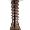 Vintage French Screw Stand Plinth Wine Press Style Leg Tall Plinth Table Wooden Wood Flower Pot Ornament Display Tabouret c1960-70's