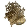 Vintage French Brass Letter Document Desk Napkin Tissue Stand Display Table Desktop Office Display Presentation c1970-80's
