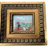 Antique French "Ladies At The Seaside" Sea Beach Boat Oil Painting On Card Framed Wall Decor Decoration c1900's