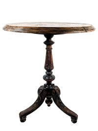 Vintage French Small Wooden Wood Side Table Stand Plinth Flower Pot Ornament Display Rustic Rural Worn circa 1950's