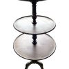 Antique French Three Tier Table Traditional Shop Display Stand Wooden Brown Display Rest Plinth Presentation Side Tabouret c1900's
