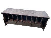 Vintage Letter Rack File Shelf French Wooden Wood Sideboard Desk Tidy Display Stand Plinth Mail Filing c1970's