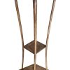 Vintage French Triple Shelf Bent Wood Pole Stand Table Plinth Wooden Flower Pot Ornament Display Tabouret c1960-70's