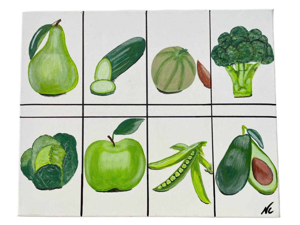 Vegetables Acrylic Original Painting On Canvas Wall Decor Decoration Plants Vegetarian Art – Nicky Churchyard