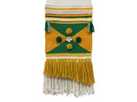 Alternative view of English Original Macrame Textile Art Knotted Mixed Blend Fibre Multi Coloured Textured Hanging Wall Art Display Mary Miles