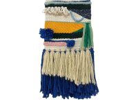 Alternative view of English Original Macrame Textile Art Knotted Mixed Blend Fibre Multi Coloured Textured Hanging Wall Art Display Mary Miles