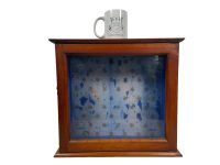 Alternative view of Antique French Wood Wooden Display Cabinet Case Display Ornament Storage Box Stand Decor c1910-20's