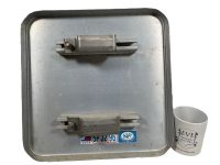 Alternative view of Vintage French Disabled Wheelchair Sign White Blue Metal Aluminium Path Roadsign Road Sign Track c1990's