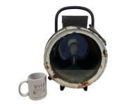Alternative view of Antique French Boat Ship Spotlight Light Oil Lamp Large Heavy Iron Metal Electrical Electronics circa 1920's