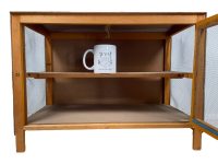 Alternative view of Vintage French fromagier gardeniere fromage wood cheese sausage cooling mesh closet food storage box mesh circa 1980-90's