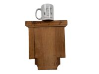 Alternative view of Vintage French Wood Wooden Church Altar Religious Shelf Finial Display Stand Decor Furniture Piece c1950's