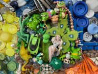 Alternative view of WOW Mixed Media Collage Flower Vase 3D Sculpture Art Work Toys Bits & Pieces Look Closely Sunflowers Wall Decor Decoration - Caroline Baete