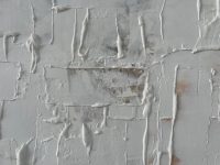 Alternative view of Vintage Painting & Plaster Art "Cover Up" Original Mixed Media Painting On Board Large Wall Decor Decoration By Unknown Artist c1990's