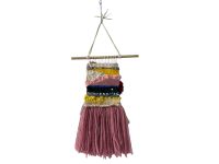 Alternative view of English Original Macrame Textile Art Knotted Mixed Blend Fibre Multi Coloured Textured Hanging Wall Art Display Mary Miles