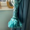 Vintage French Turquoise Blue Green Aqua Curtain Pullbacks Embrasse Rideaux Classic Large Curtain Tassel Tie Rope Ribbons 1960 - 70's