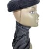 Vintage French Madeleine et Germaine Paris Black Felt Draped Cap Hat Theatre Prop 1940-50's