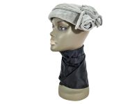 Vintage French Grey Draped Velvet Knot Cap Hat Theatre Prop 1940-50's