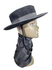Vintage French Spanish Style Metador Hat Black Hard Velvet Theatre Prop 1960-70's