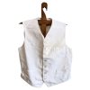 Antique French White Theatre Costume Waistcoat Vest Sleeveless Cotton Fabric Decor Display Prop France circa 1920s