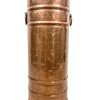 Vintage French Small Copper Metal Umbrella Walking Stick Stand Storage Pot Container Hallway Entryway Fireplace c1970-80's