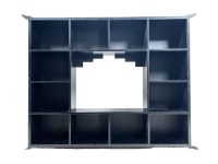 Small Wall Shelf Unit Vintage Asian Style Taiwanese Wooden Stand Wood Side Wall Plinth Ornament Display Hanging Shelves c1990's