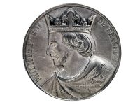 Vintage French Philippe Of France Tin Collectors Medal Medallion Coin Decorative Ornament c1970's