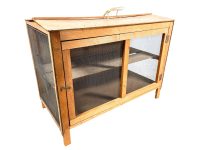 Vintage French fromagier gardeniere fromage wood cheese sausage cooling mesh closet food storage box mesh circa 1980-90's