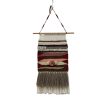 English Original Macrame Textile Art Knotted Mixed Blend Fibre Multi Coloured Textured Hanging Wall Art Display Mary Miles