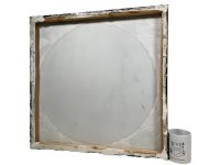 Alternative view of Vintage French Oil Painting Mixed Media Rhone Wine Cork Stamp On Canvas "Corked" Cellar Bar Wall Decor Decoration