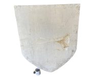 Alternative view of Vintage French Extra Large Wooden Shield Wall Display Re-Enactment Castle Plaque Crest Fleur De Lis circa 1980-90's