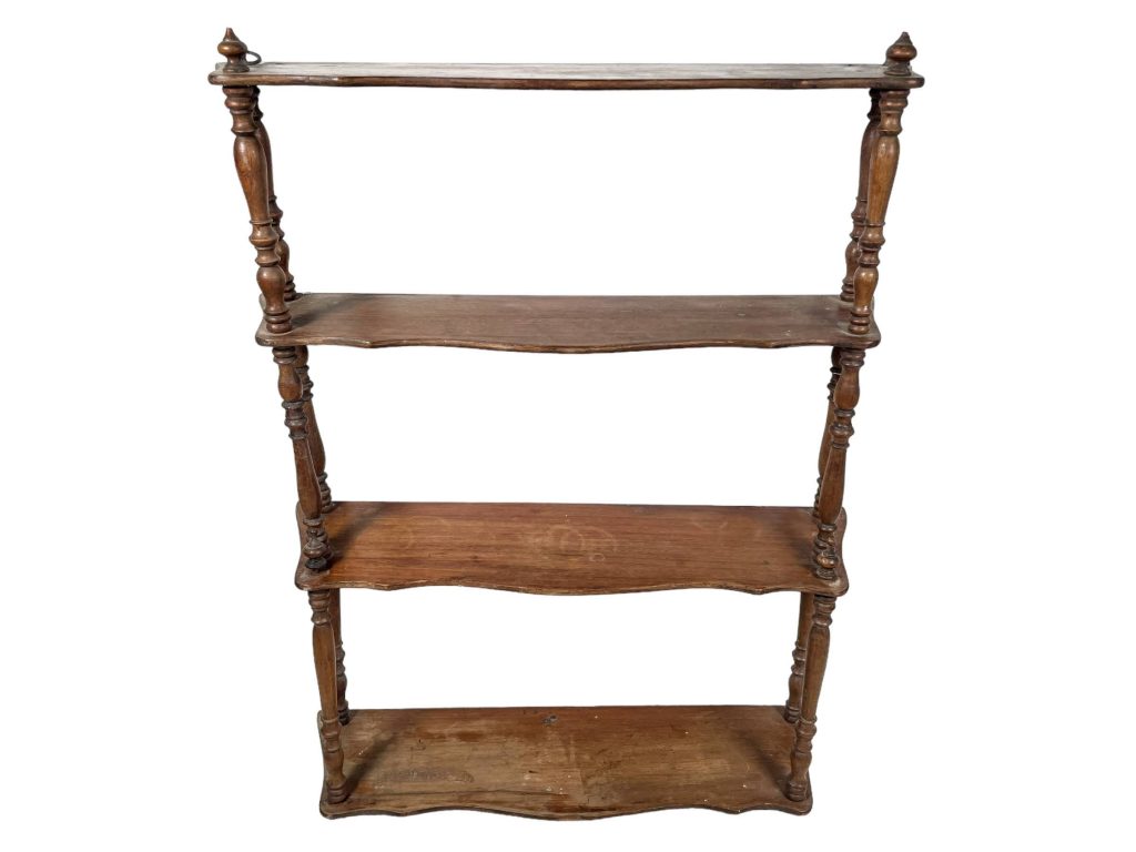 Antique French Wall Hanging Standing Shelf Turned Style Wood Plinth Stand Display Rest Side Medium DAMAGED c1910-20’s