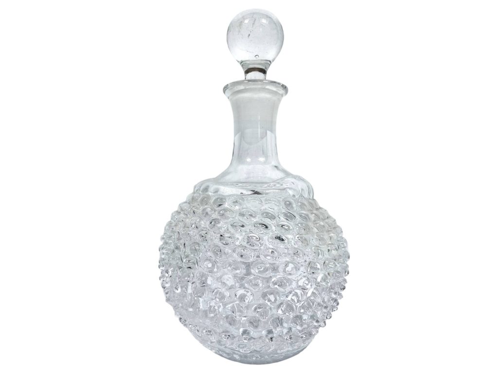 Vintage French Bobble Glass Spiky Table Dinner Water Caraffe Decanter Pitcher Jug Water Drinks Glassware circa 1980-90's